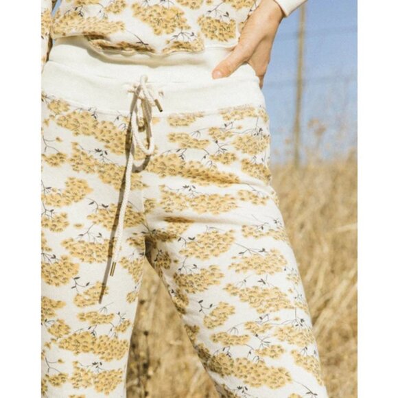 💕THE GREAT💕 The Wide Leg Cropped Sweatpant ~ Camomile Floral Size 2 M NWT - Picture 4 of 15